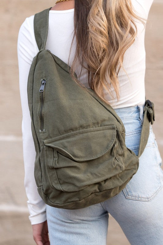 Oversized Canvas Sling - steven wick