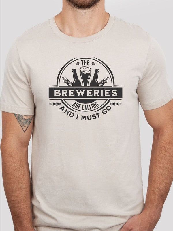 The Breweries are Calling Crew Neck Softstyle Tee - steven wick