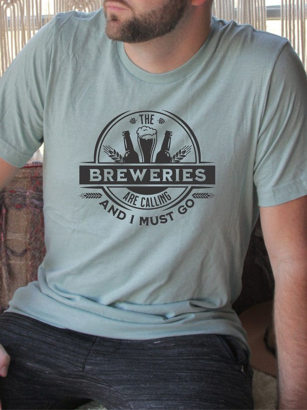 The Breweries are Calling Crew Neck Softstyle Tee - steven wick
