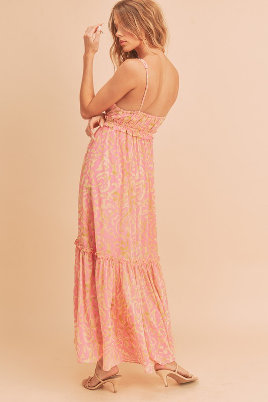 Flirty Timeless Print Davia Maxi Dress - steven wick