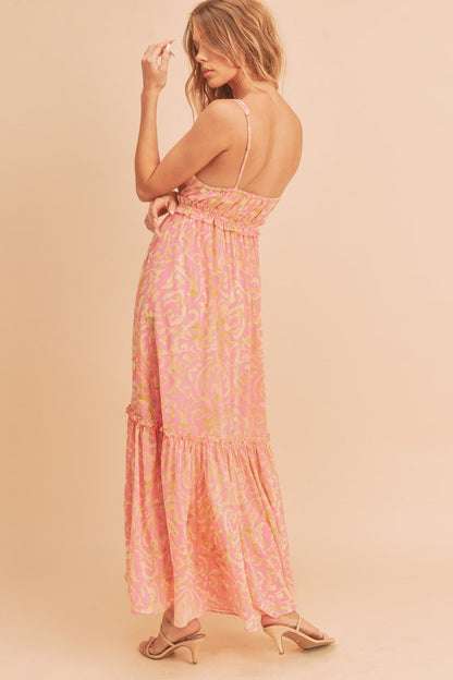 Flirty Timeless Print Davia Maxi Dress - steven wick