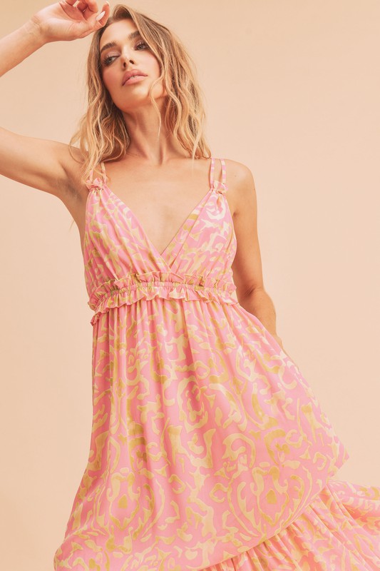 Flirty Timeless Print Davia Maxi Dress - steven wick