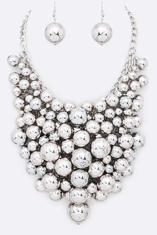 Mix Beads Statement Necklace Set - steven wick