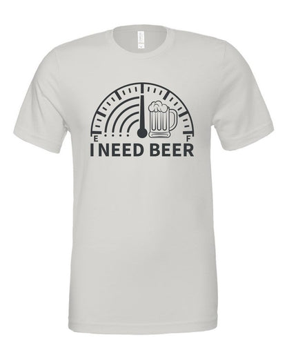 I Need Beer Crew Neck Graphic Tee - steven wick