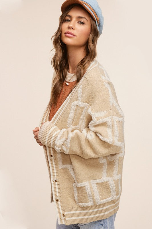 Chunky Oversized Long-Sleeved Reina Cardigan - steven wick