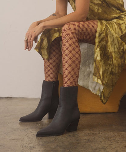 Miley Alligator Print Booties - steven wick