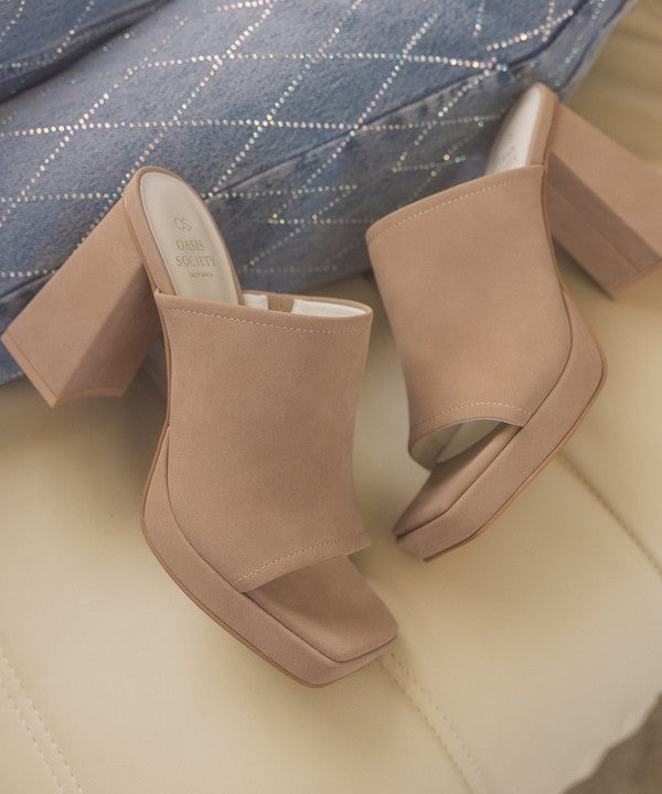 OASIS SOCIETY Vivienne - Slip On Platform Heels - steven wick