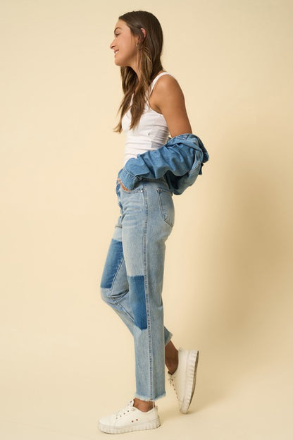 HIGH RISE STRAIGHT JEANS - steven wick