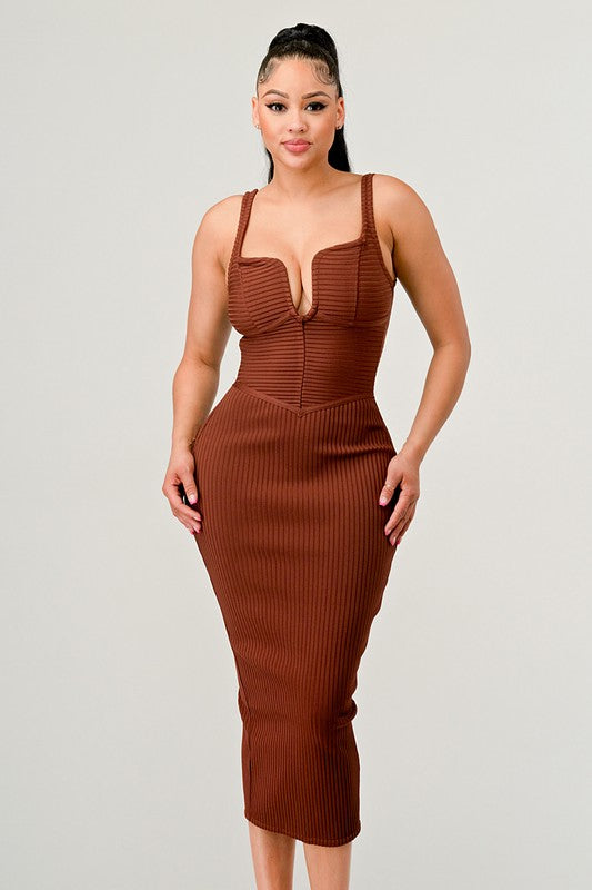 IT FEELS LIKE FALL MIDI DRESS - steven wick