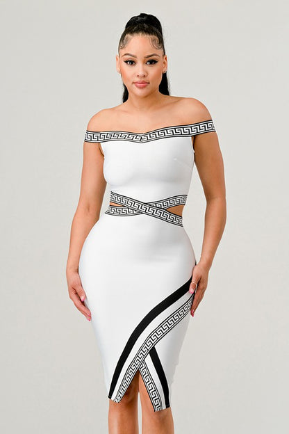 Naya Off Shoulder Bandage Mini Dress - steven wick