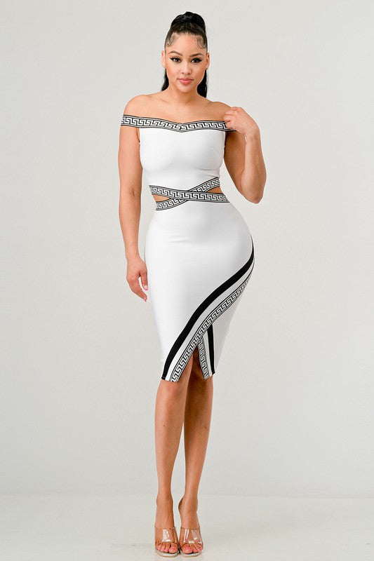 Naya Off Shoulder Bandage Mini Dress - steven wick