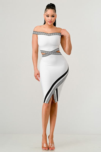 Naya Off Shoulder Bandage Mini Dress - steven wick
