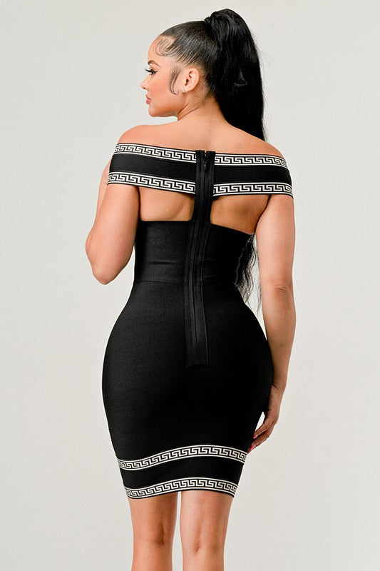 Naya Off Shoulder Bandage Mini Dress - steven wick