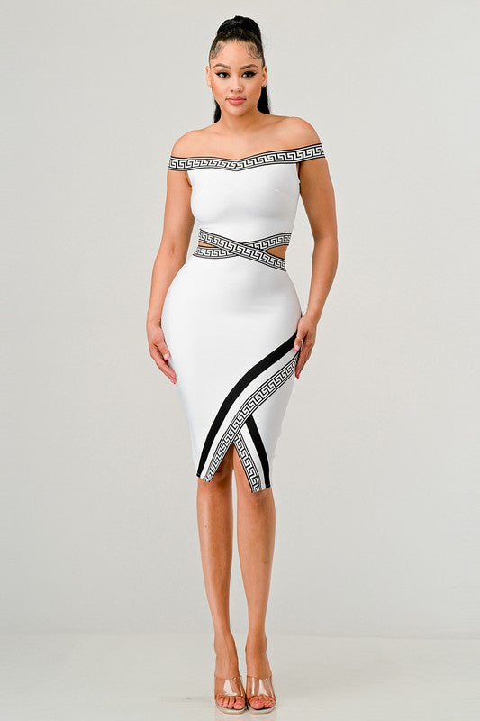 Naya Off Shoulder Bandage Mini Dress - steven wick