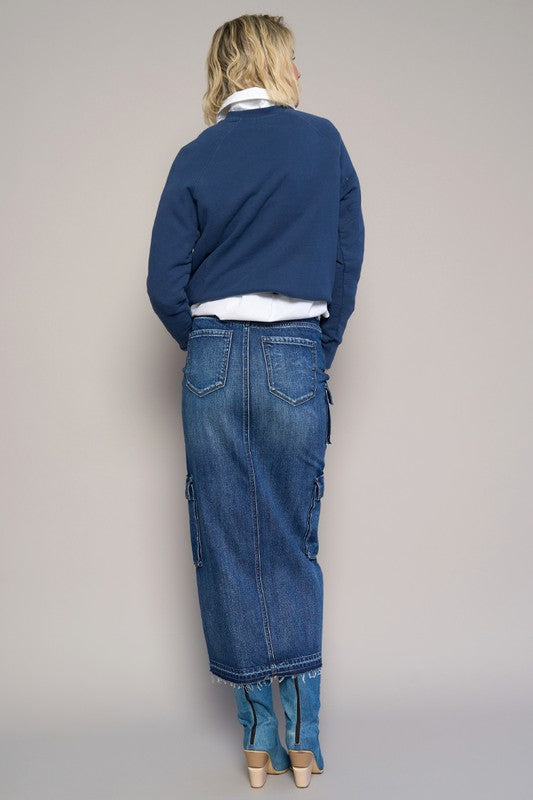 CARGO POCKET LONG SKIRT - steven wick