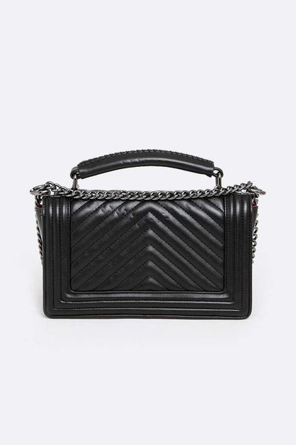 Quilted Designed Fashion Handbag - steven wick