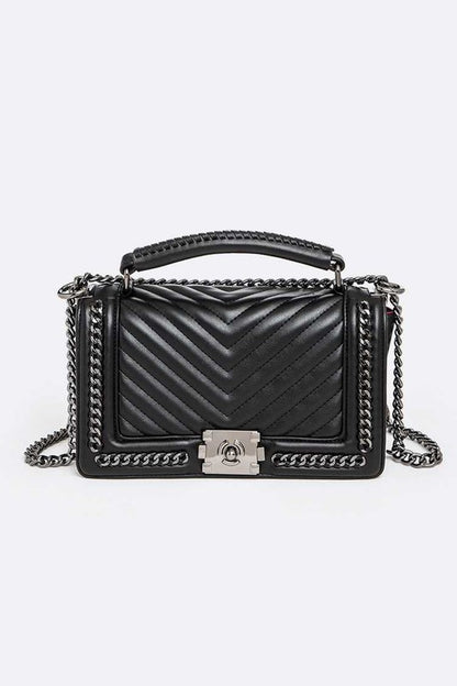 Quilted Designed Fashion Handbag - steven wick