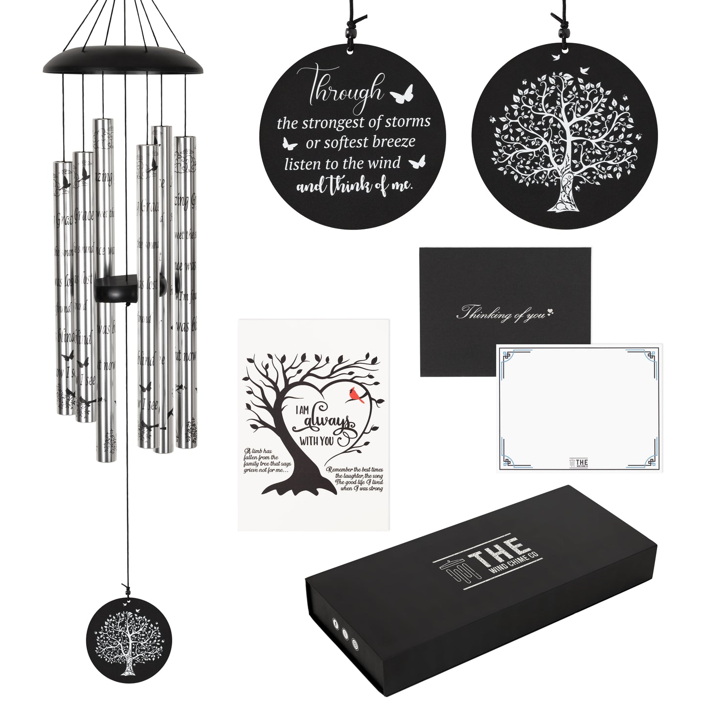 Memorial Serenity Wind Chimes, Thoughtful Gift For Special Occasions or Reflections Amazing Grace Scripture 40&rdquo; - steven wick