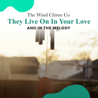 Gift Bundle - Serenity Memorial Wind Chimes - Memorial Heart Included 32&rdquo; - steven wick