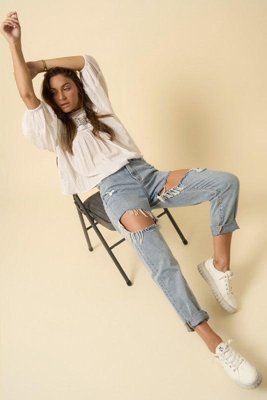 High Rise Straight Jeans - steven wick