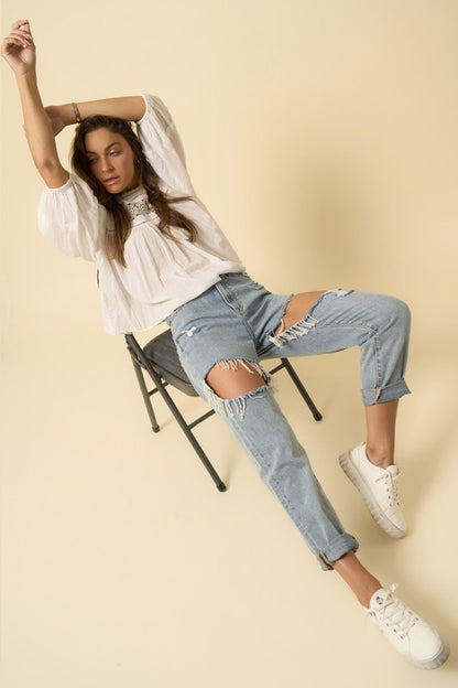 High Rise Straight Jeans - steven wick