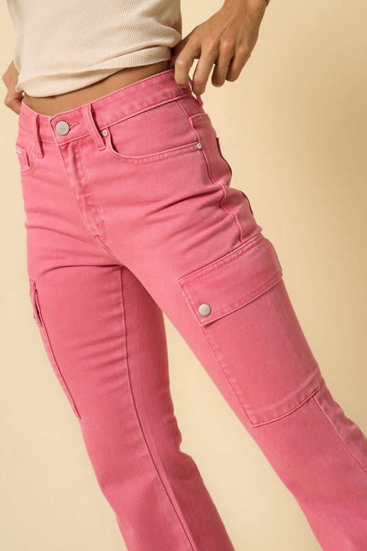 COLOR CARGO SLIM BOOT - steven wick