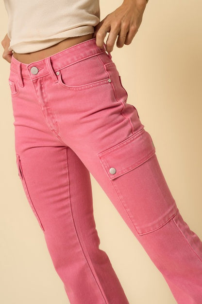 COLOR CARGO SLIM BOOT - steven wick