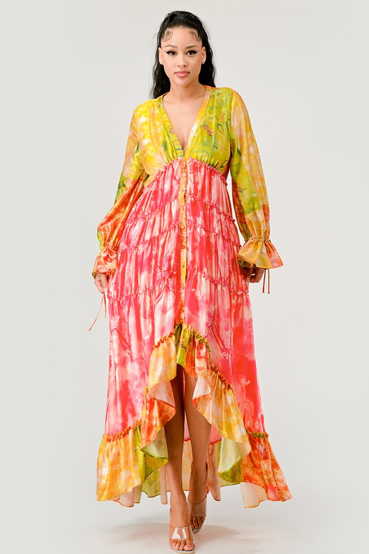 Sunset Breeze Tiered Maxi Dress - steven wick
