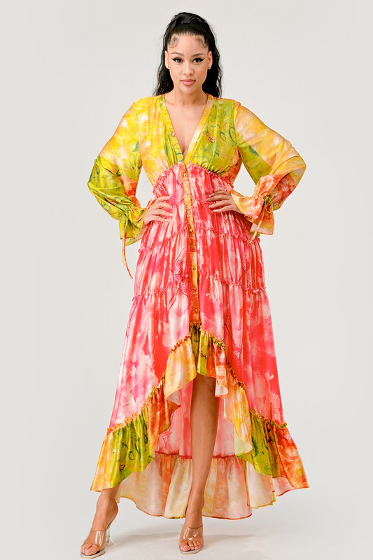 Sunset Breeze Tiered Maxi Dress - steven wick