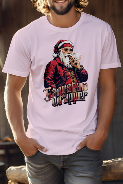 Gangsta Wrapper, Christmas Unisex Graphic Tee - steven wick