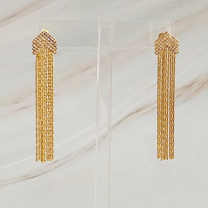 Chevron Chain Drop Earrings - steven wick