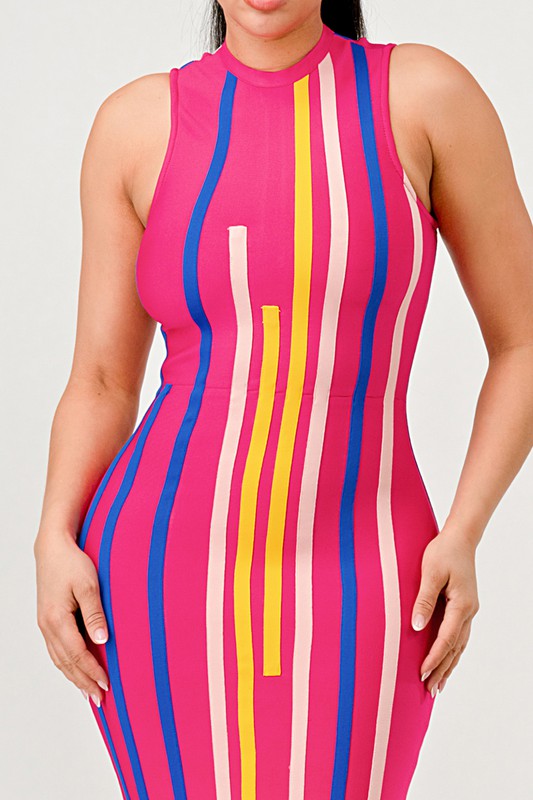 Sleeveless Sunset Boulevard Bodycon Dress - steven wick