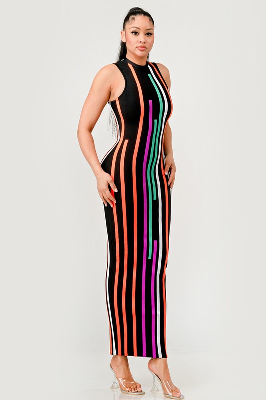 Sleeveless Sunset Boulevard Bodycon Dress - steven wick