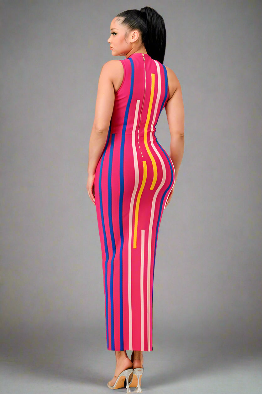 Sleeveless Sunset Boulevard Bodycon Dress - steven wick
