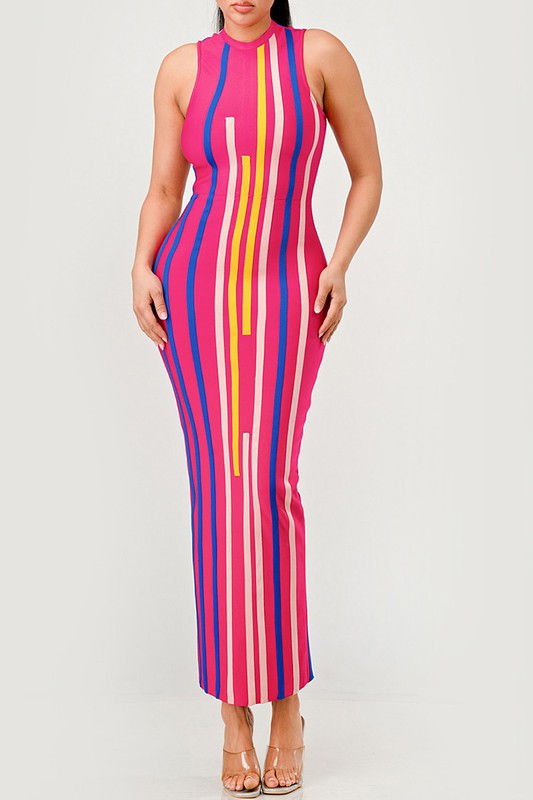 Sleeveless Sunset Boulevard Bodycon Dress - steven wick