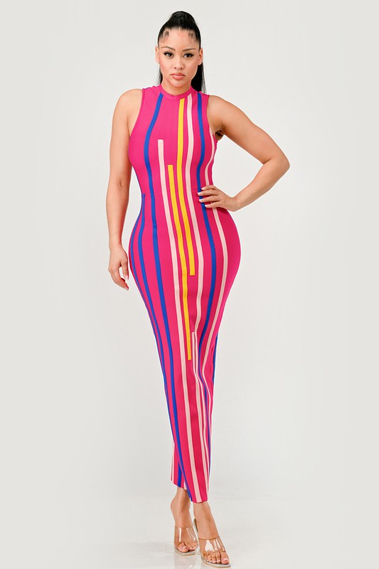 Sleeveless Sunset Boulevard Bodycon Dress - steven wick