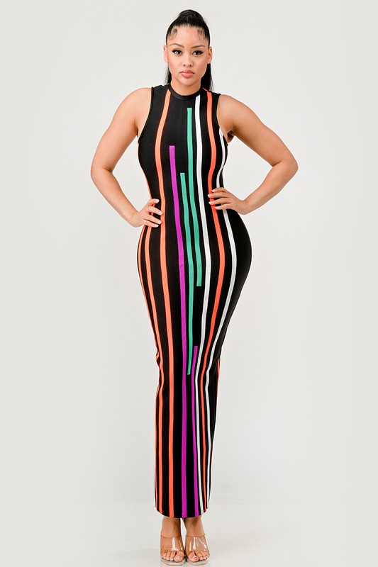 Sleeveless Sunset Boulevard Bodycon Dress - steven wick