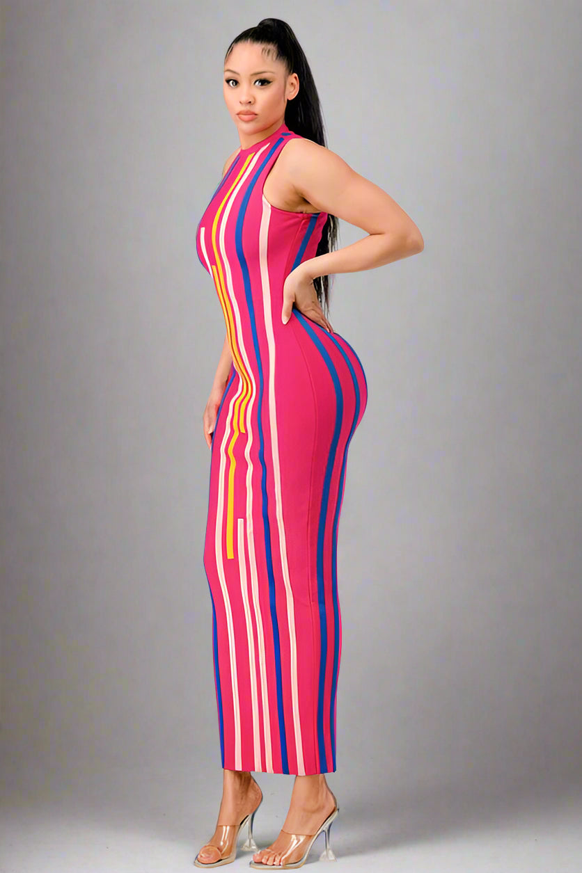 Sleeveless Sunset Boulevard Bodycon Dress - steven wick