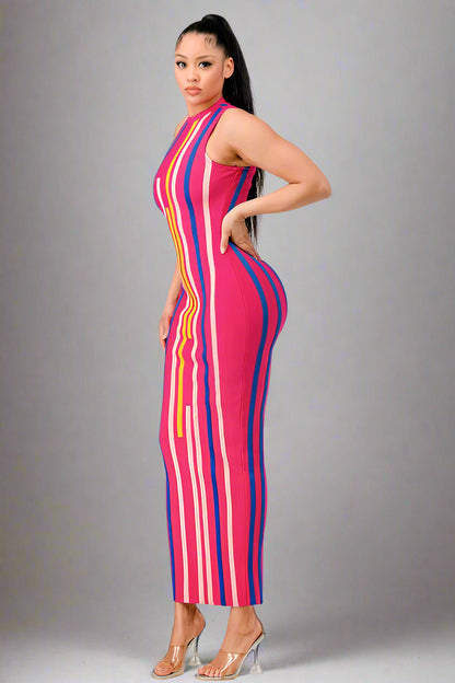 Sleeveless Sunset Boulevard Bodycon Dress - steven wick