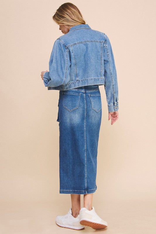 Front Slit Cargo Skirt - steven wick