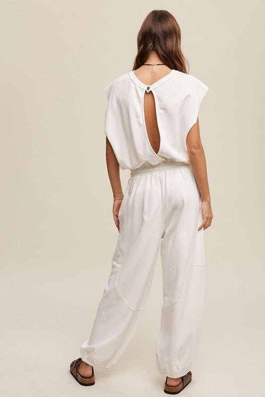 Athleisure French Terry Loose Jogger Jumpsuit - steven wick