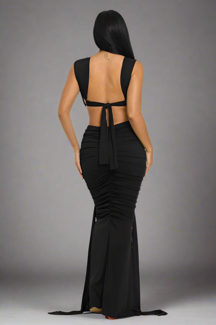 Sahara Mystique Pleated Gown - steven wick