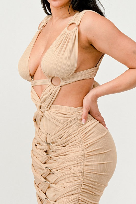 Sahara Mystique Pleated Gown - steven wick