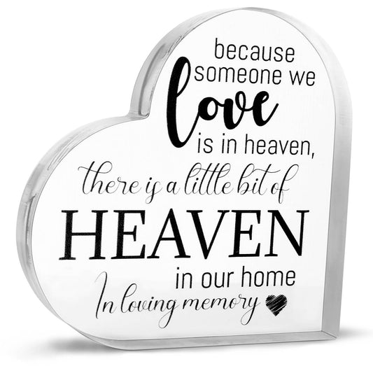 Memorial Heart With Gift Box - Acrylic Heaven In Our Home - steven wick