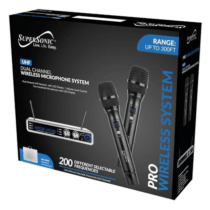 Supersonic UHF Dual Channel Wireless Microphone - steven wick