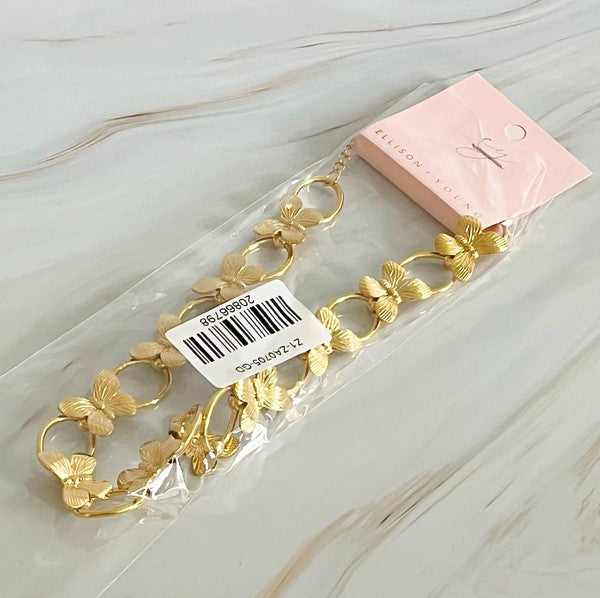 Vintage Butterfly Linked Necklace - steven wick