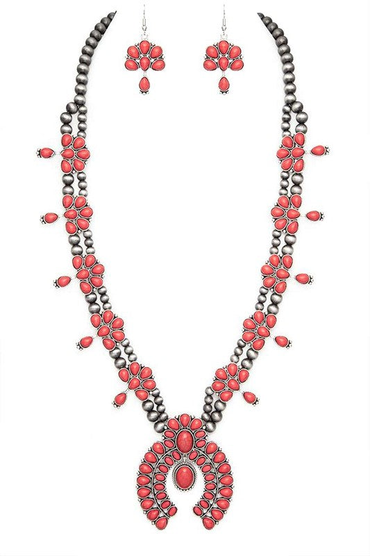 Squash Blossom Statement Western Necklace Set - steven wick