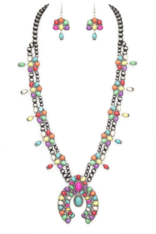 Squash Blossom Statement Western Necklace Set - steven wick