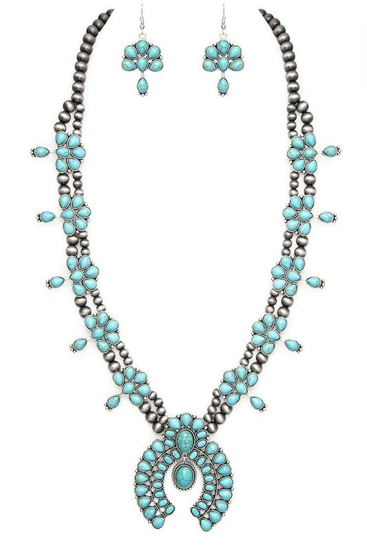 Squash Blossom Statement Western Necklace Set - steven wick