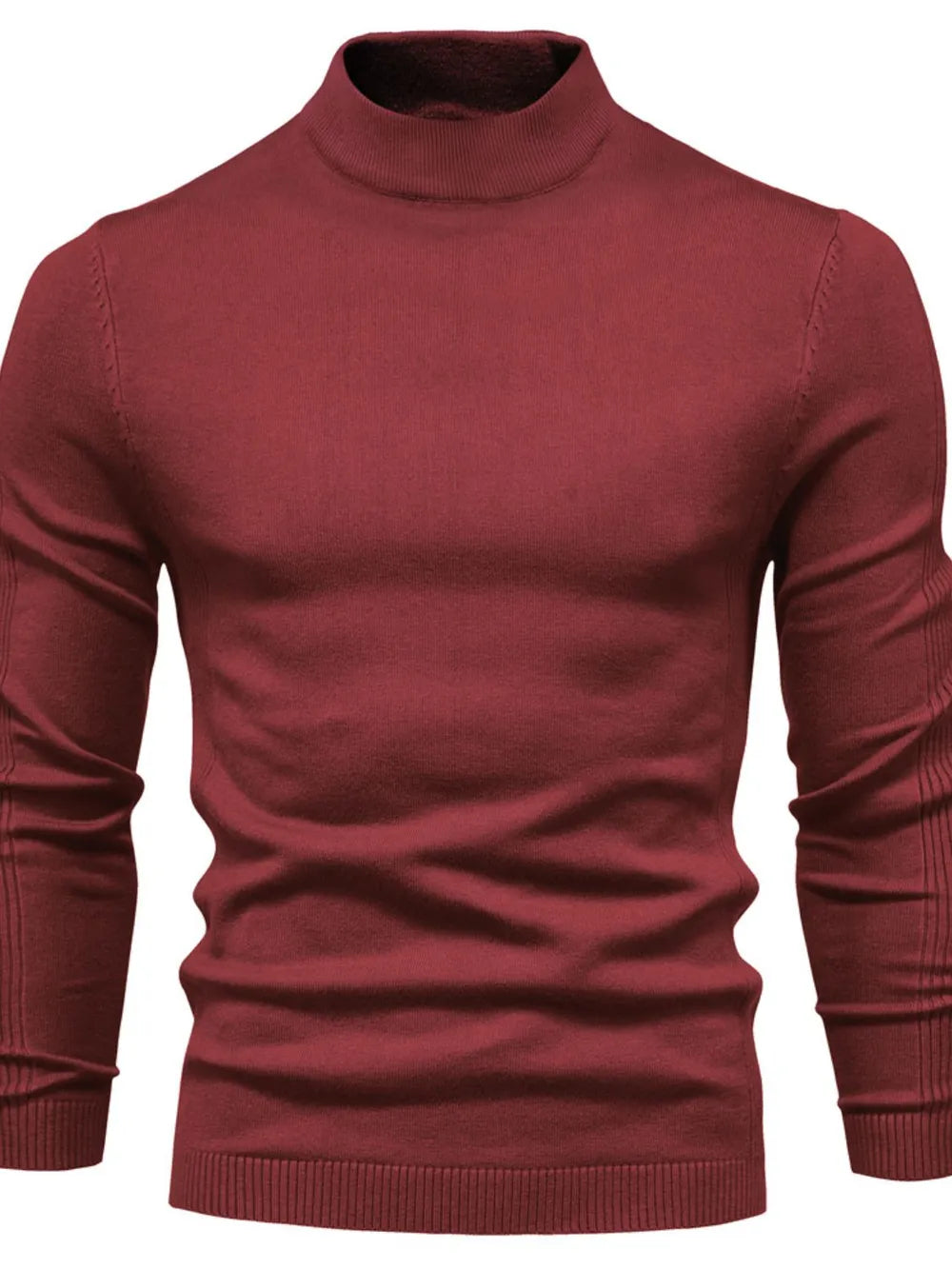 Men's Mock Neck Long Sleeve Sweater - steven wick